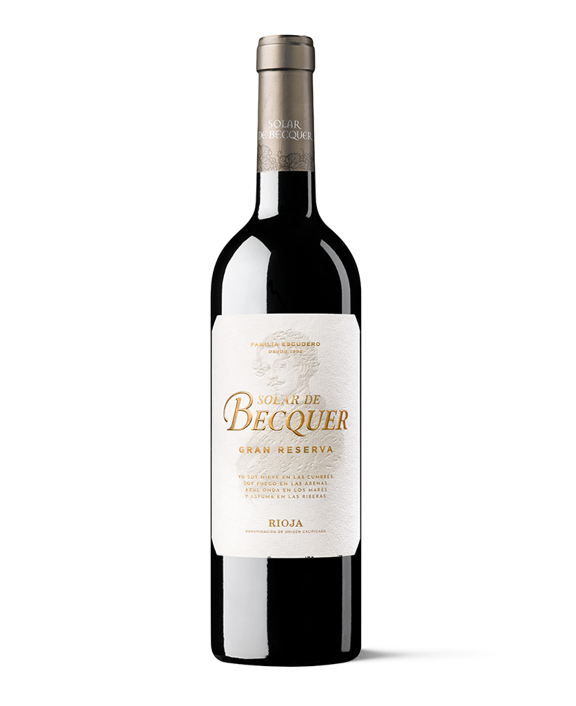 BOTELLA DE VINO TINTO SOLAR DE BECQUER GRAN RESERVA DOCA RIOJA